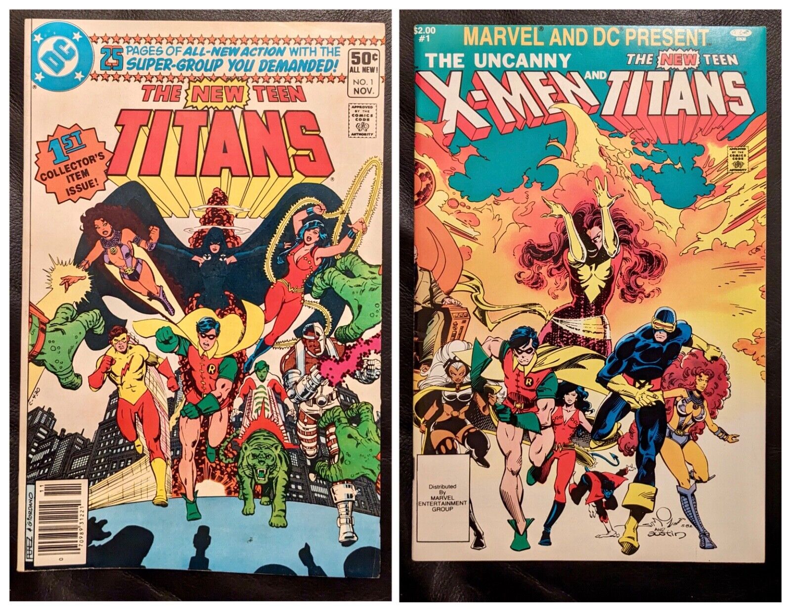 NEW TEEN TITANS #1 FN, X-Men and The New Teen Titans #1 VF-NM SET