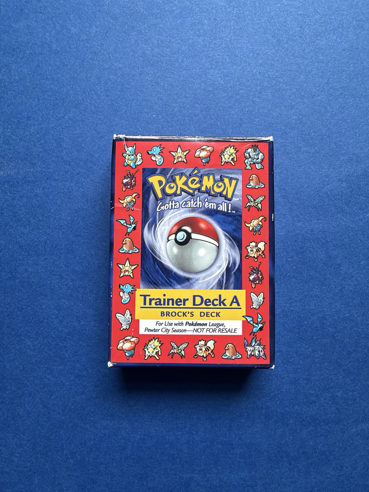 Vintage Pokemon Card Box Brock’s Trainer Deck A  RARE red back