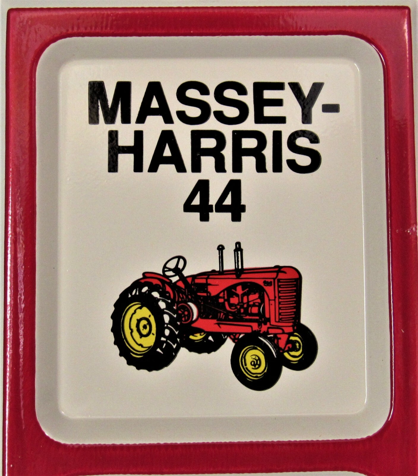Massey  Harris Model 44 Farm Tractor ~ Embossed Tin Wall Advertising Thermometer