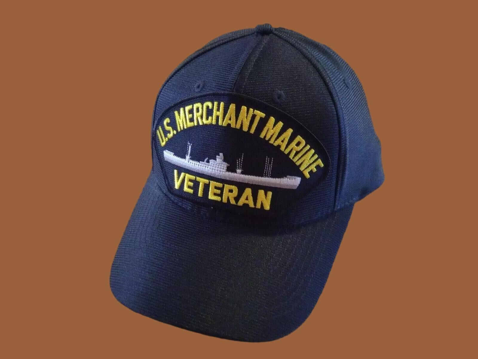 U.S MERCHANT MARINE VETERAN U.S NAVY SHIP HAT OFFICIAL U.S MILITARY BALL CAP US 