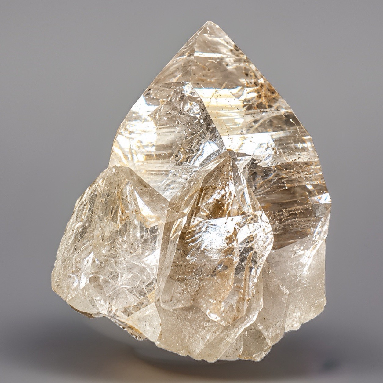 “Snowflower Light” Ganesh Himalayan Albite Intergrowth Champagne Quartz Crystal