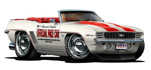 Rare 1969 Chevy Camaro SS 350 Pace Car Wall Graphic Decal Poster Cling Man Cave 