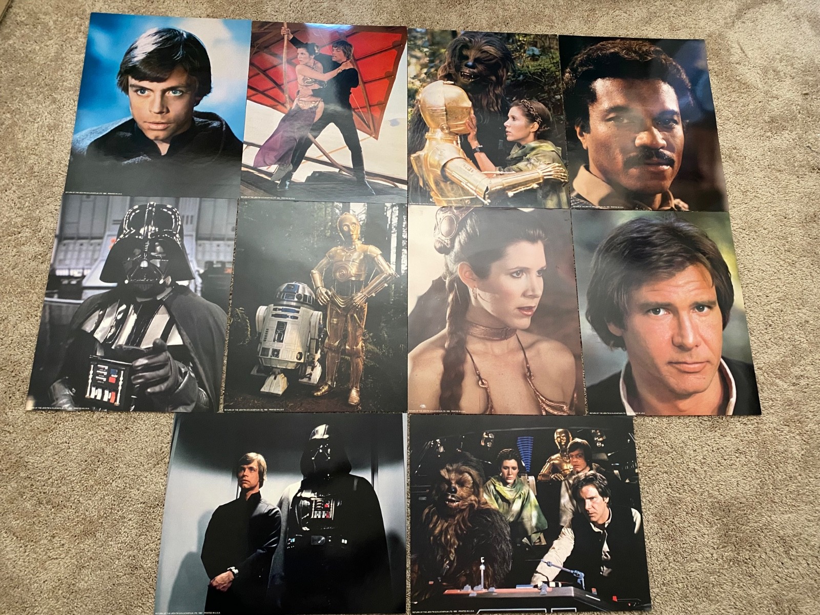 Vintage 1983 Star Wars Return of the Jedi Mini Poster Set of 10 Original 11x14 Vintage 1983 Star Wars Return of the Jedi Mini Poster Set of 10 Original 11x14