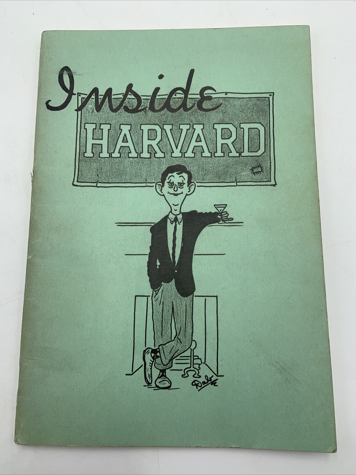 Vintage 1950 Inside Harvard Student Handbook University Cartoons Satire Rare