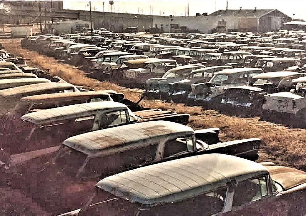 1955,56,57 CHEVROLET  JUNK SALVAGE CARS NOMADS BELAIRS 5x7 GLOSSY REPRINT