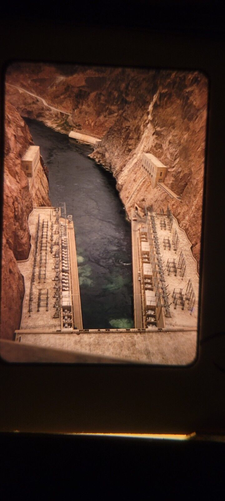JR12 35MM SLIDE Photo photograph VIEW FROM THE TOP OF DAM