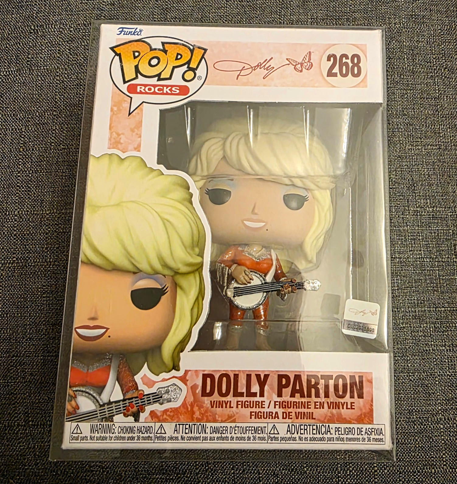 Funko Pop Rocks Dolly Parton #268 Standard Vinyl Figure with Protector