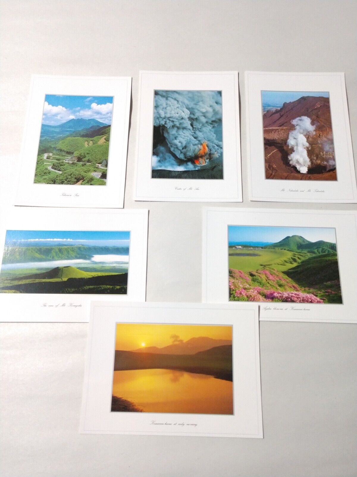 Japan Landscape Postcards Set of Six Printed by Fukuda in Japan