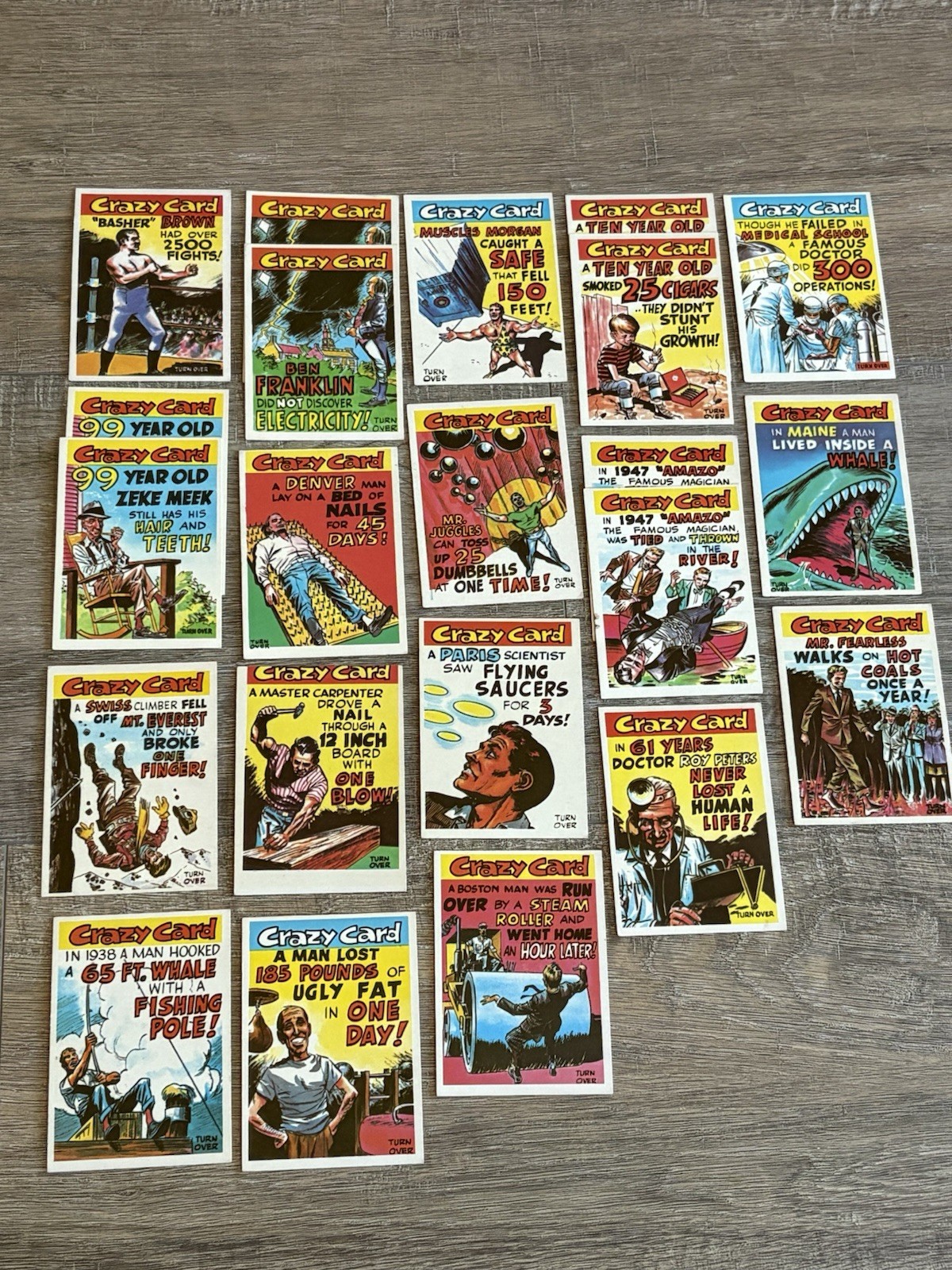 LOT OF 22— 1961 TOPPS CRAZY CARDS Gorgeous Wally Wood Art