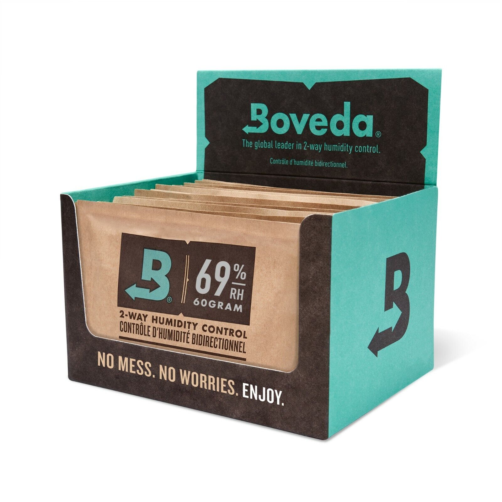 Boveda 69% RH 2-Way Humidity Control - Protects & Restores - Size 60 - 12 Count