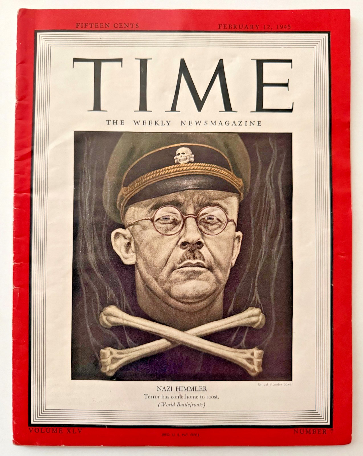 Vintage February 1945  TIME MAGAZINE Nazi Himmler Germany Hitler WW2 wwii