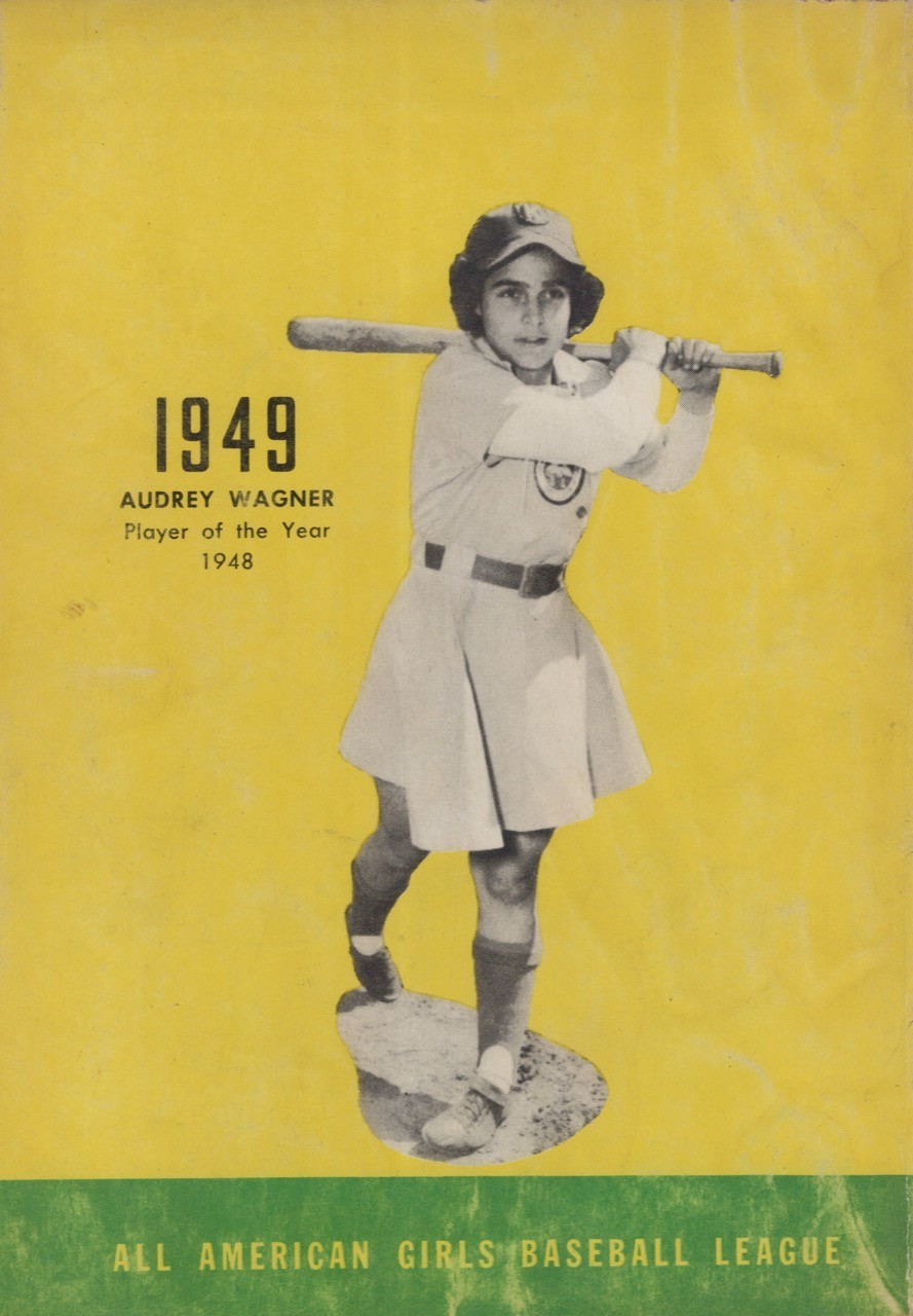 1948 All American Girls Womens Baseball League Audrey Wagner AAGPBL Poster Page
