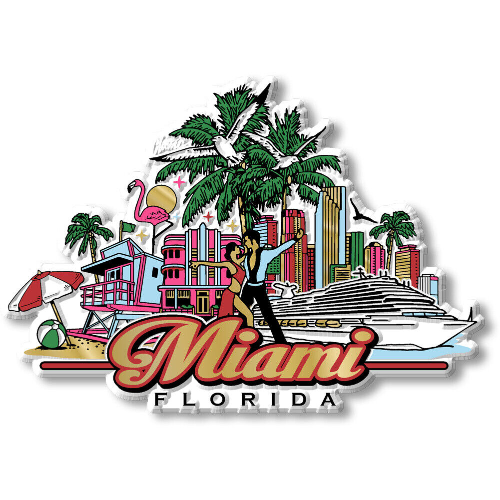Miami City Magnet by Classic Magnets