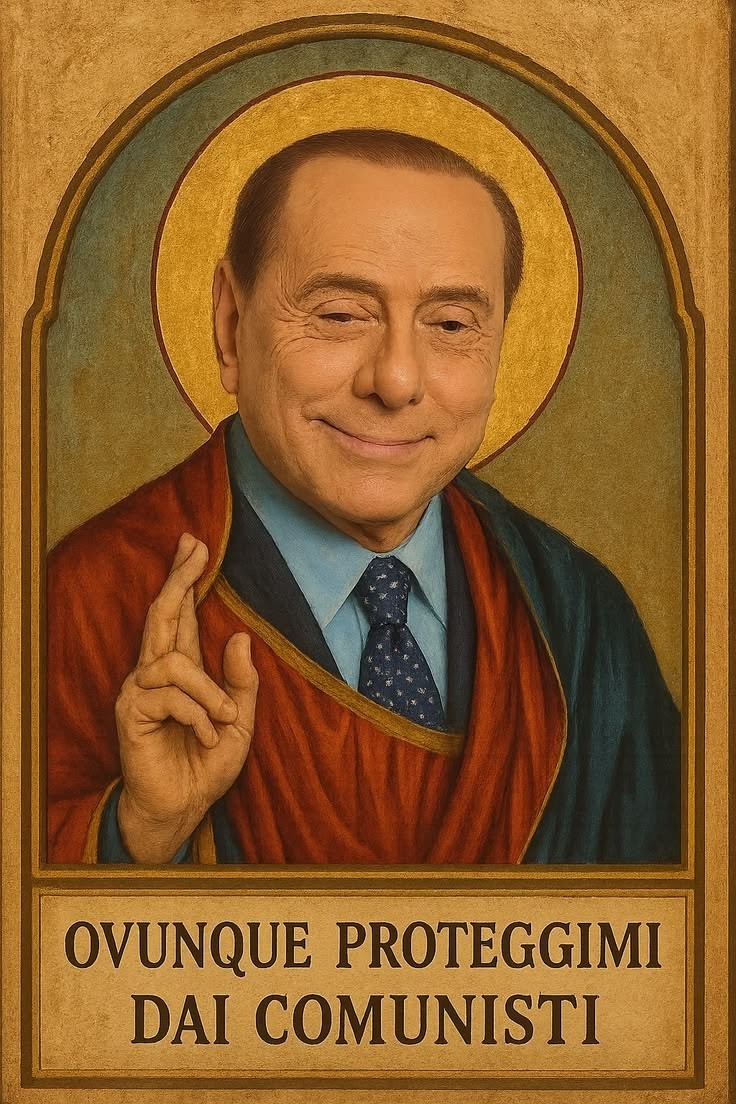 5x Santino Silvio Berlusconi The Knight Anti Communists Satire Funny Meme 5x Santino Silvio Berlusconi The Knight Anti Communists Satire Funny Meme