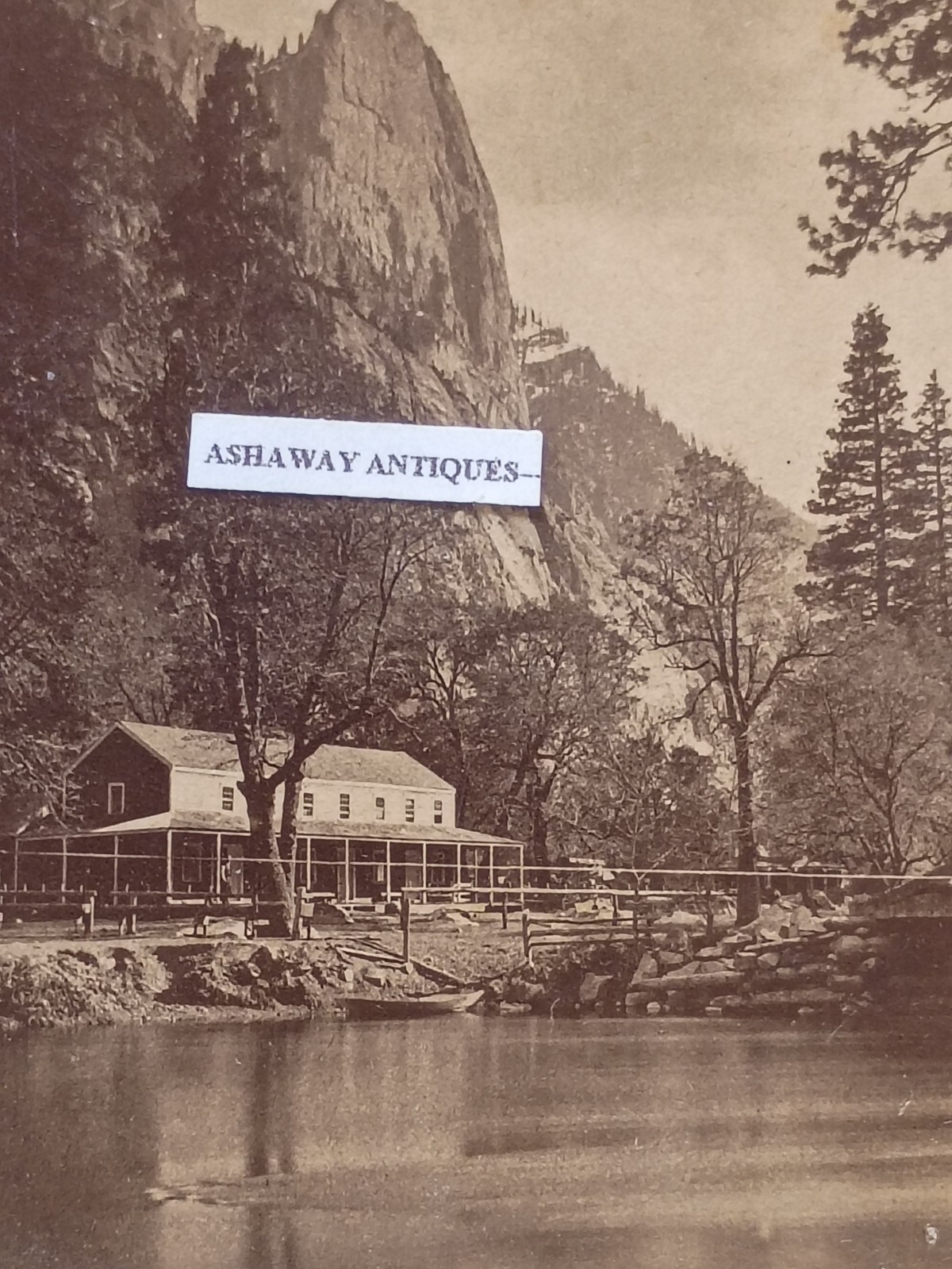 1870 SV of HOTEL by SENTINEL ROCK in YOSEMITE VALLEY CA by J.J. REILLY No. 413 1870 SV of HOTEL by SENTINEL ROCK in YOSEMITE VALLEY CA by J.J. REILLY No. 413