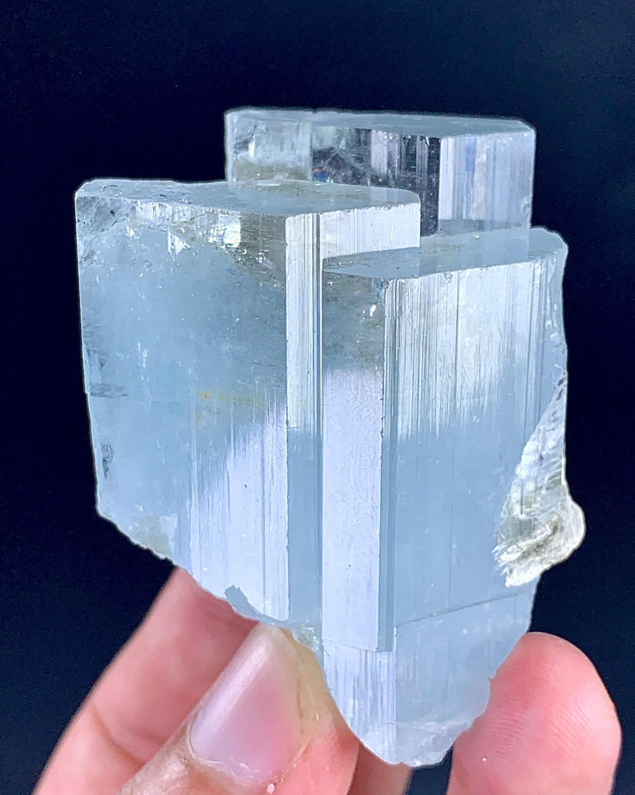 Aquamarine Crystal Stepwise From Pakistan 142 Grams