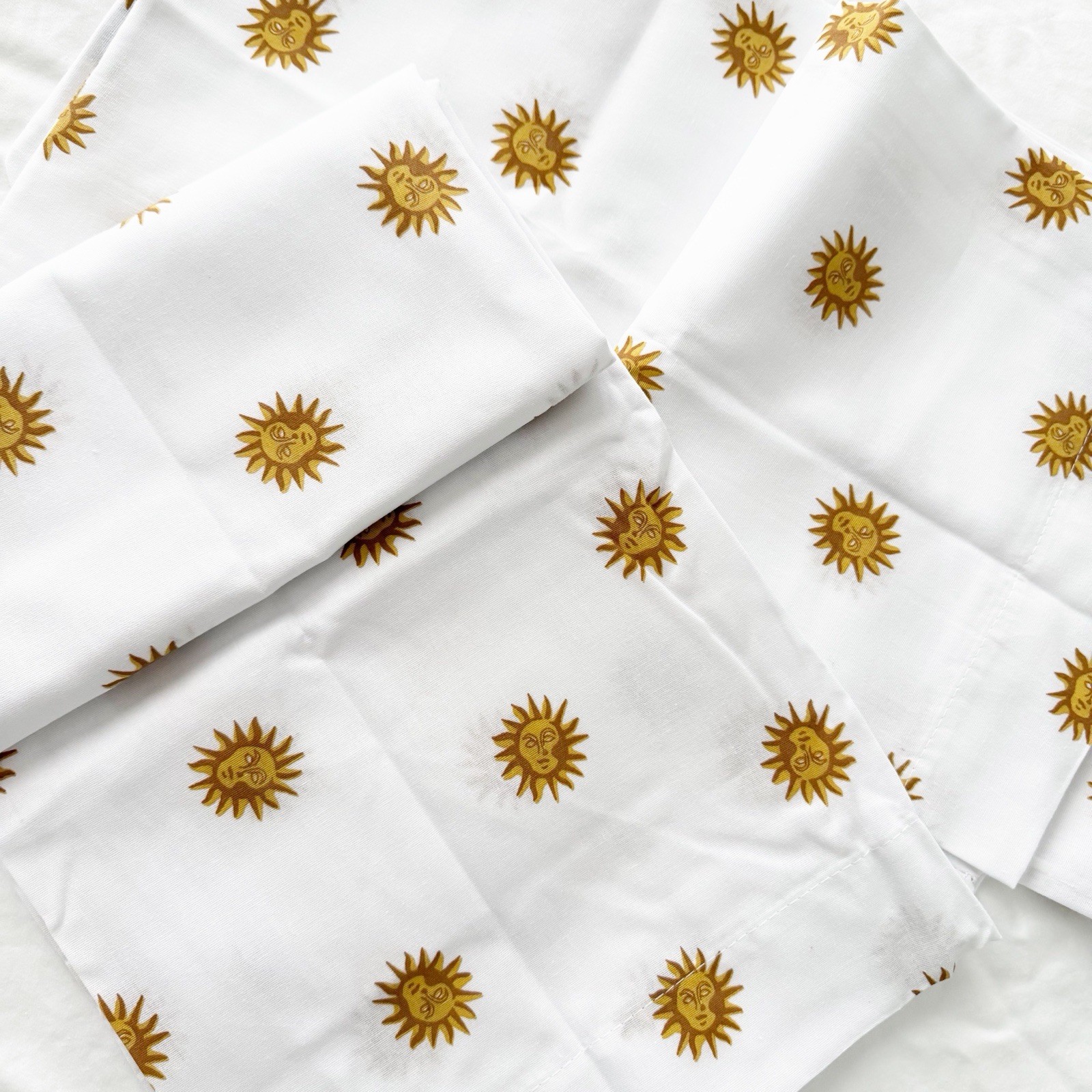 2 Vintage KING Size 90s Springs Whimsigoth Celestial Sun Pillowcases NWOT Y2K