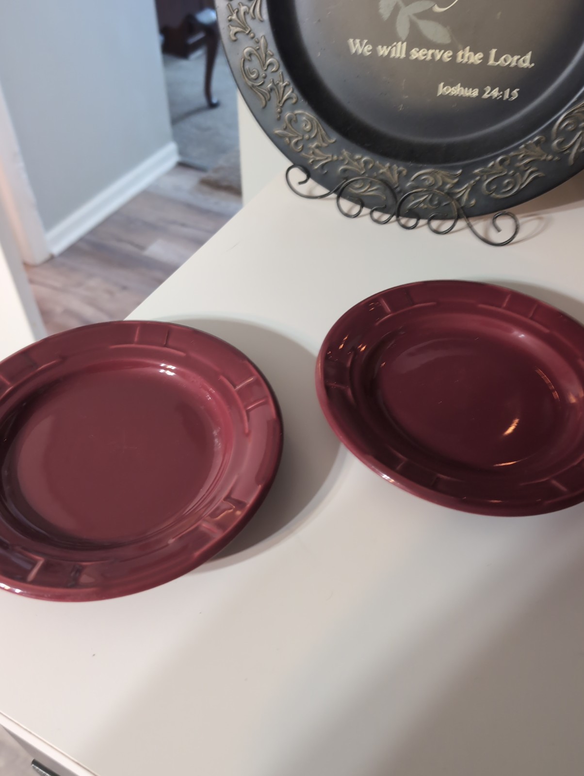 Longaberger Pottery Woven Traditions - Paprika Red 7” Bread & Butter Plate