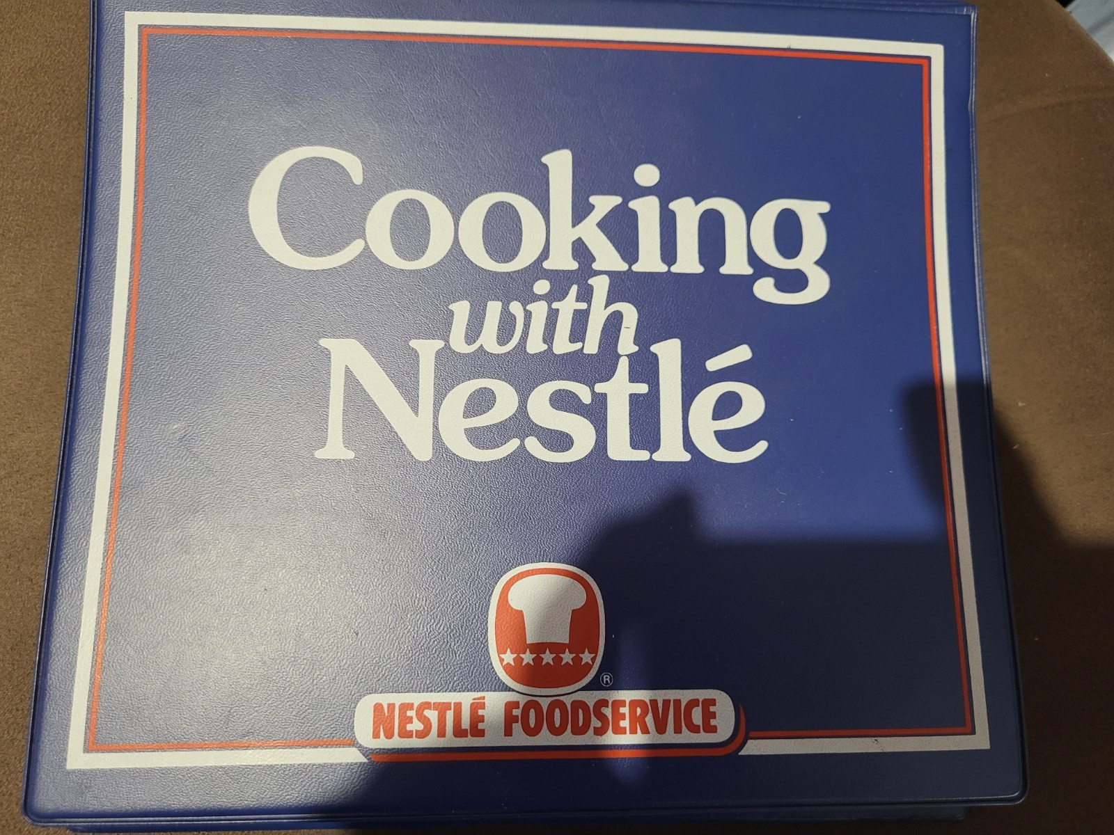 Vintage 1984 Cooking with Nestle Foodservice Recipe Card Binder 3-Ring Retro