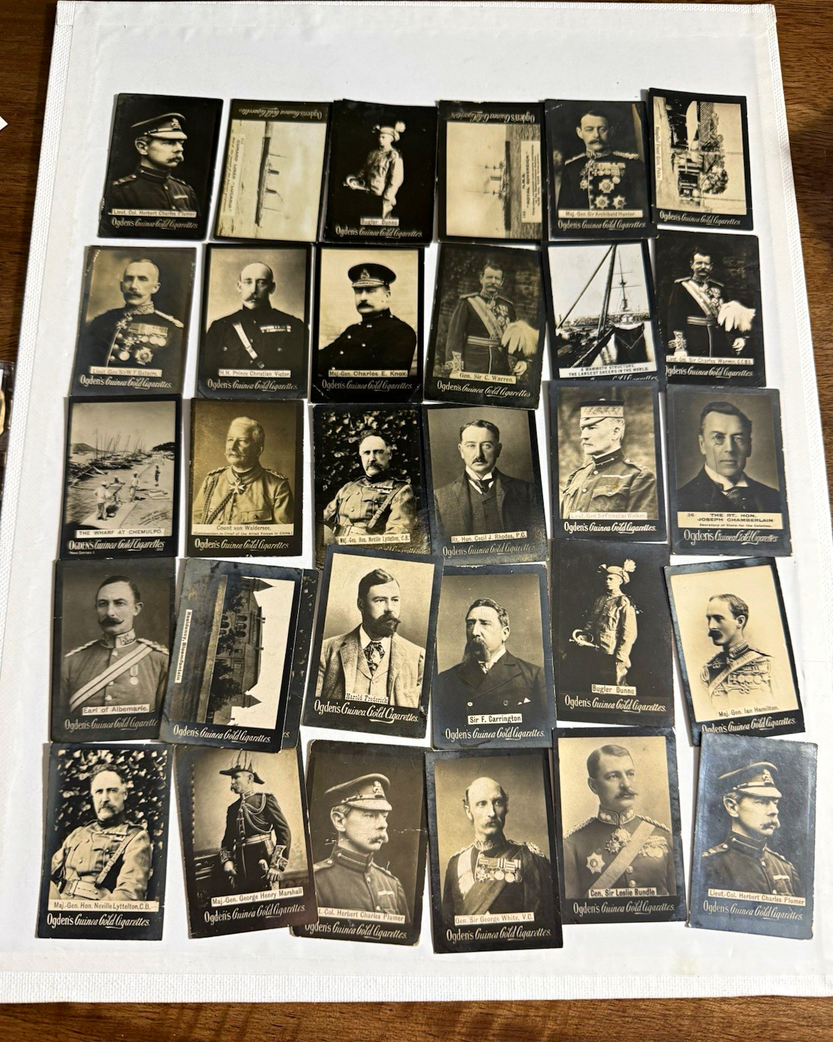 30x Ogdens Guinea Gold Cigarettes Tobacco Cards Military Royalty Vintage