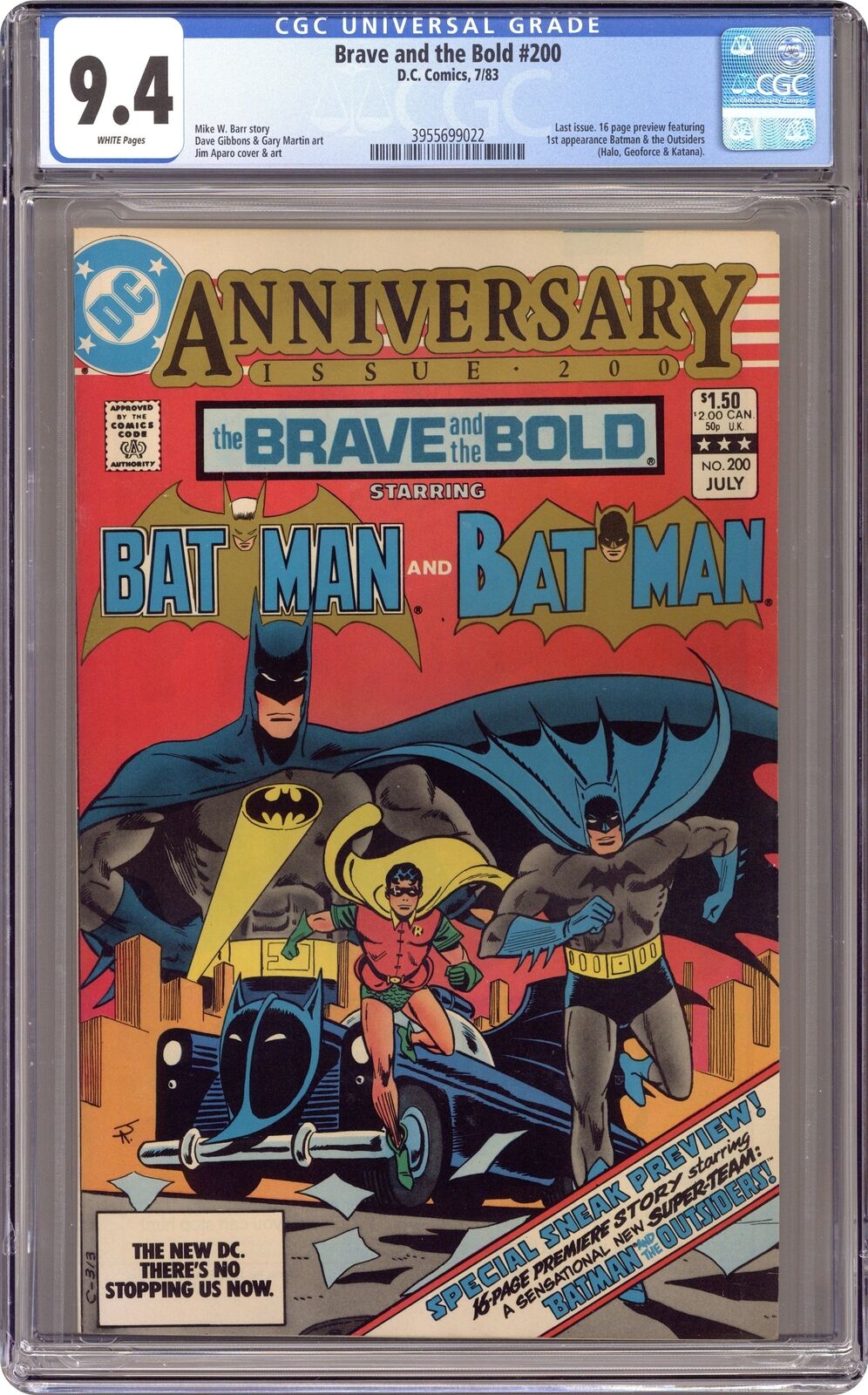 Brave and the Bold #200 CGC 9.4 1983 3955699022 1st Batman and the Outsiders