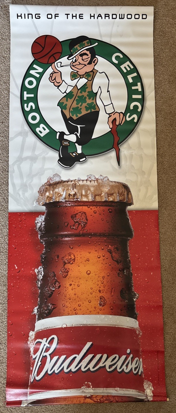 King Of The Hardwood Boston Celtics Budweiser 2002 Double Sided Vinyl Banner