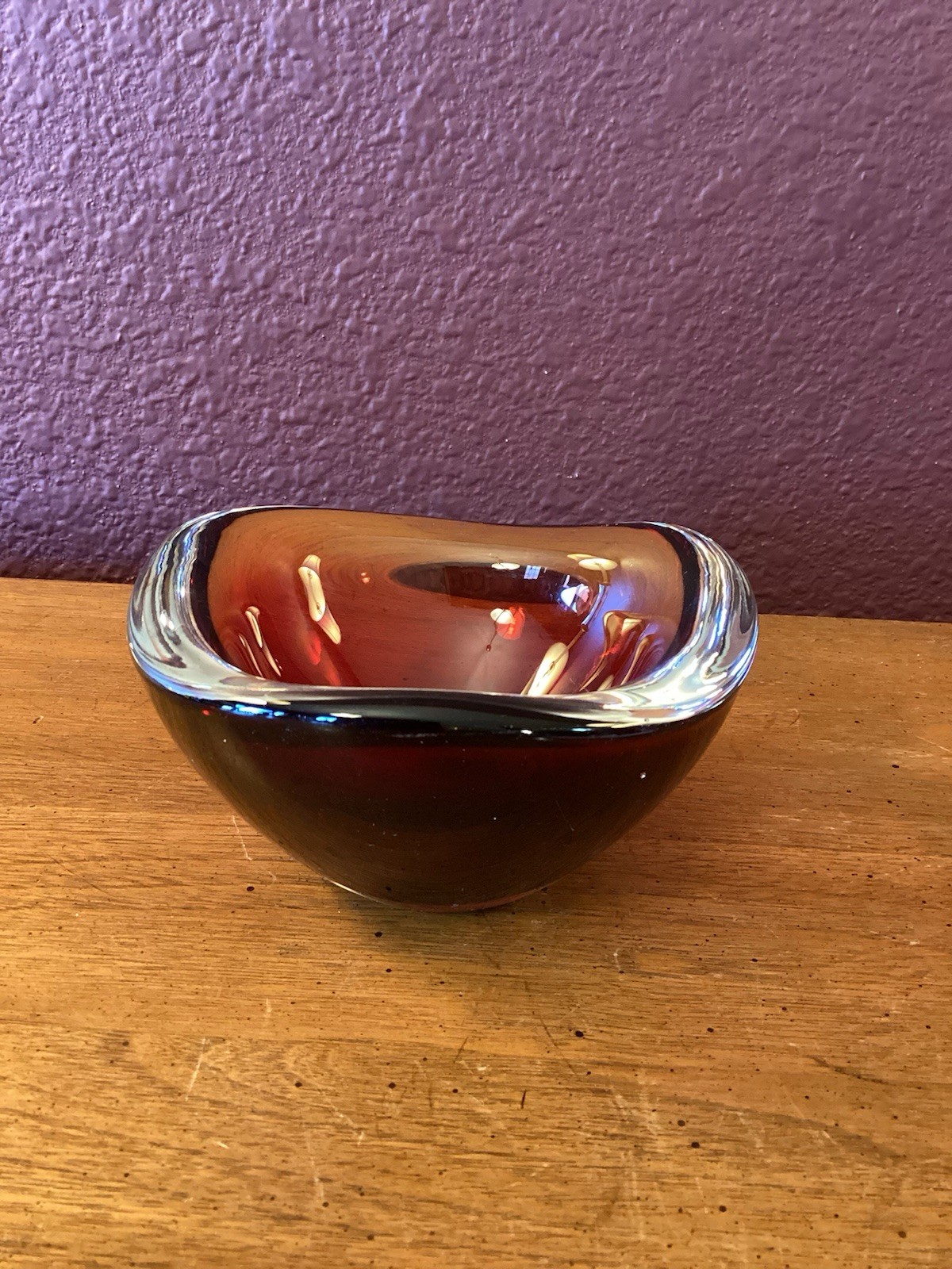 Vintage Selena Sommerso Art Glass Bowl By Sven Palmqvist For Orrefors Vintage Selena Sommerso Art Glass Bowl By Sven Palmqvist For Orrefors