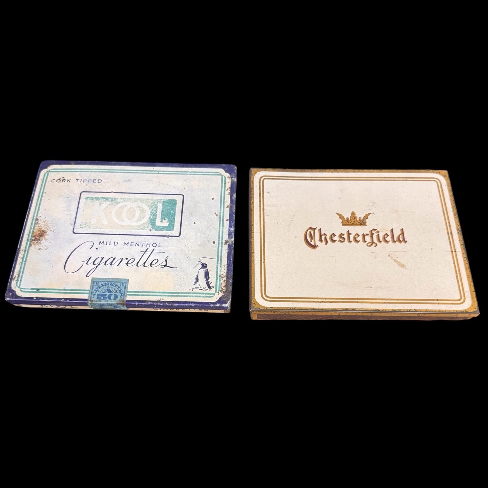 Two  Antique Cigarette Tins 1930’s & 1950’s
