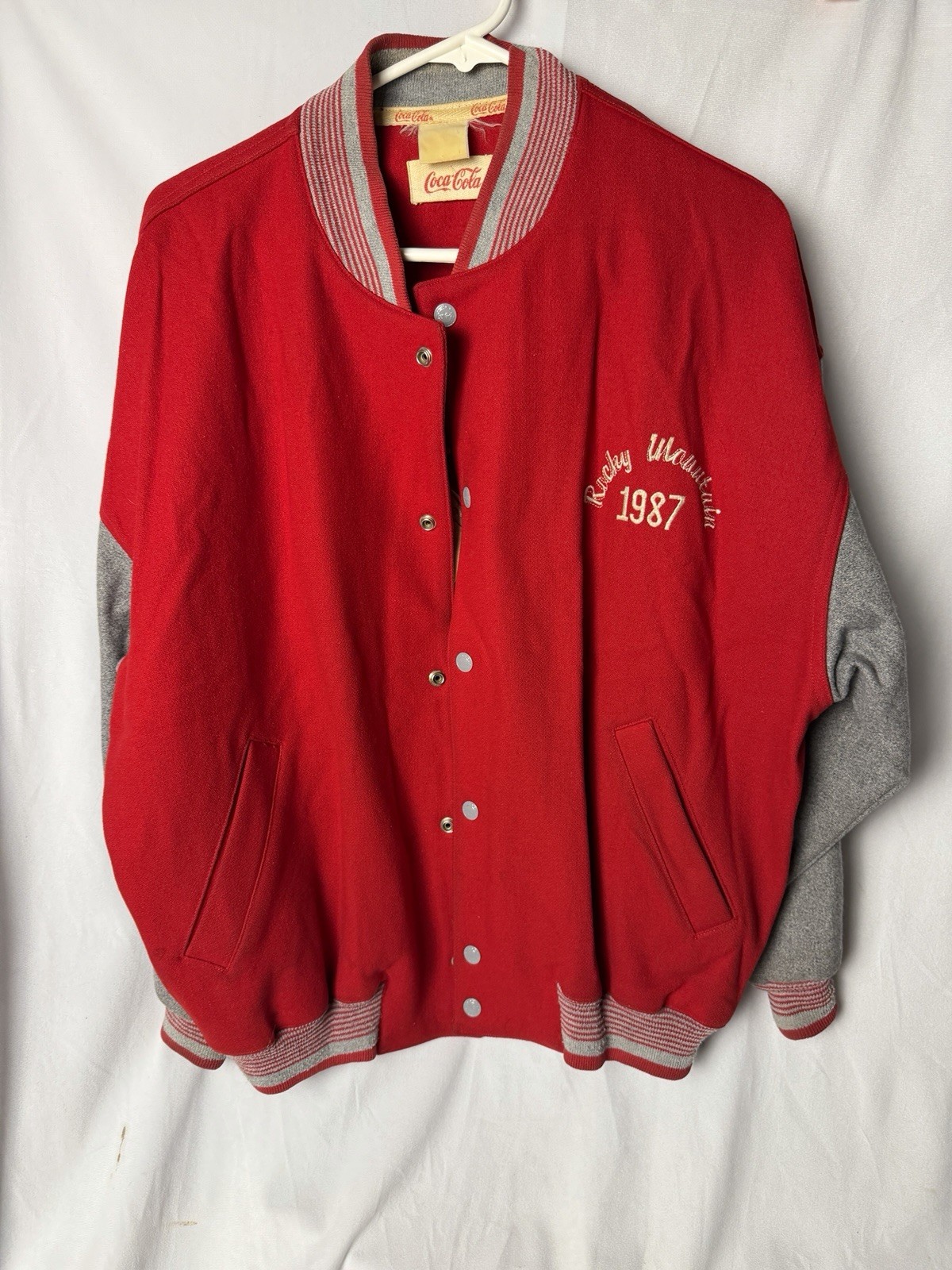 VINTAGE RARE 80\'s COCA-COLA ROCKY MOUTAIN HIKING CLUB JACKET - XL