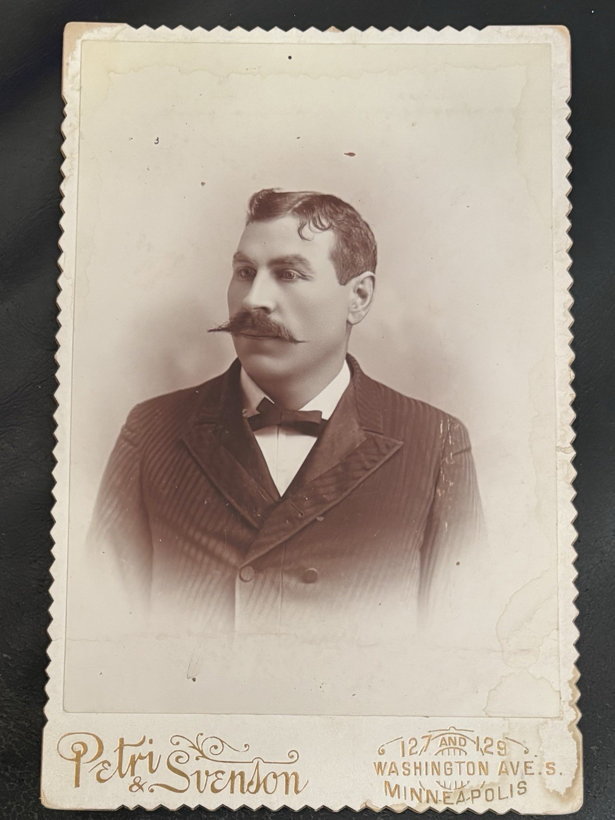 1893 Big 10 Champ Football Coach Wally Winter Minnesota University Cabinet Card