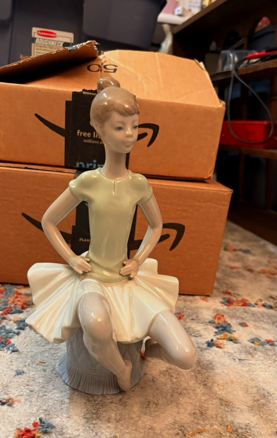 Vintage Lladro #1360 Laura Seated Ballerina Porcelain Figurine Spain