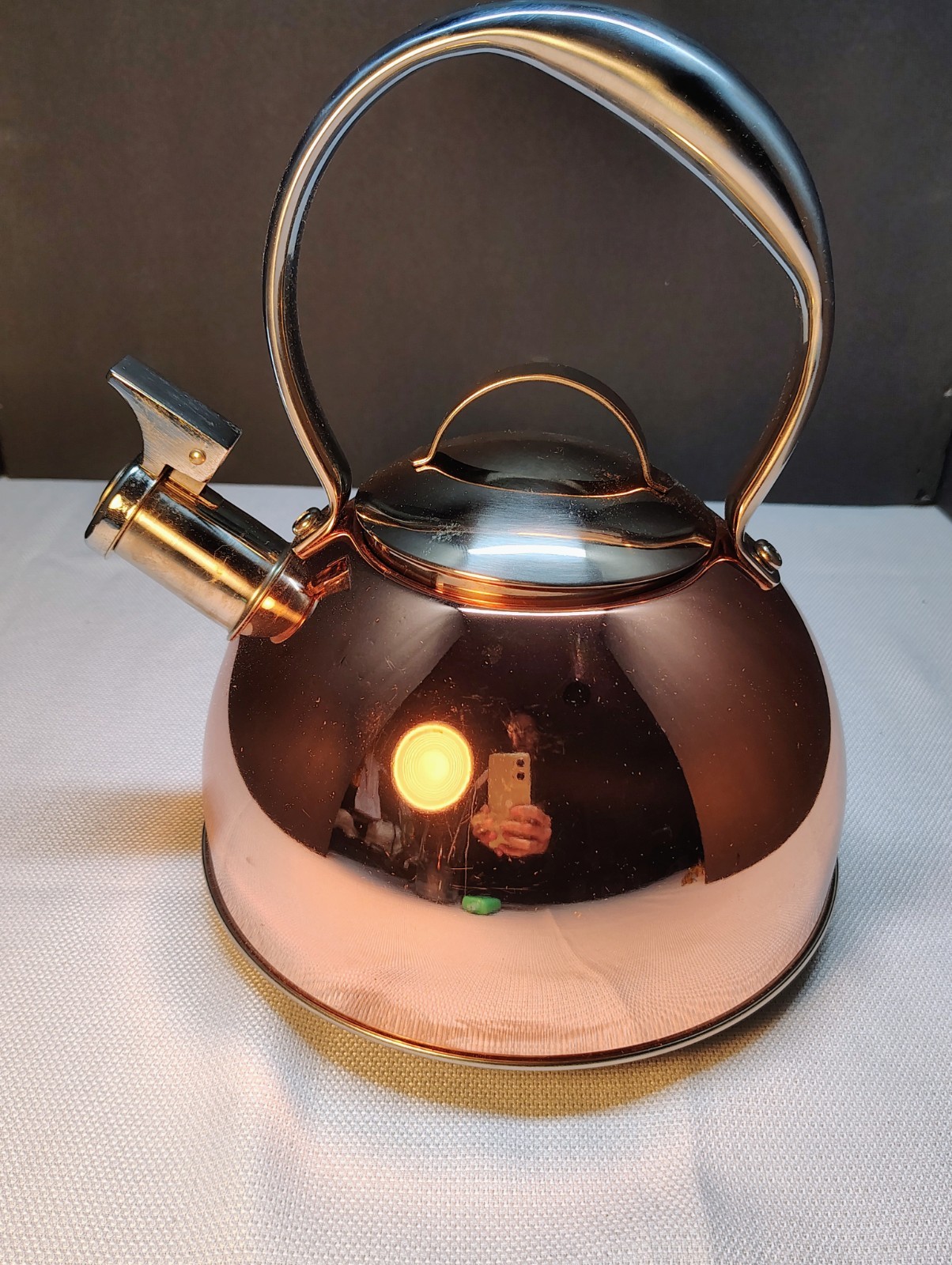 BELGIQUE Copper Kettle Teapot 2 QT Tools Of The Trade Vintage EUC