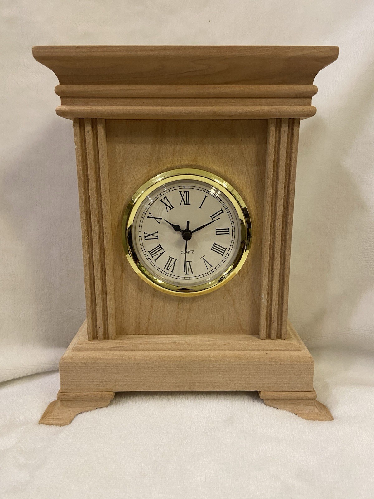 Handcrafted Wooden Mantel Clock 6x8 Handcrafted Wooden Mantel Clock 6x8
