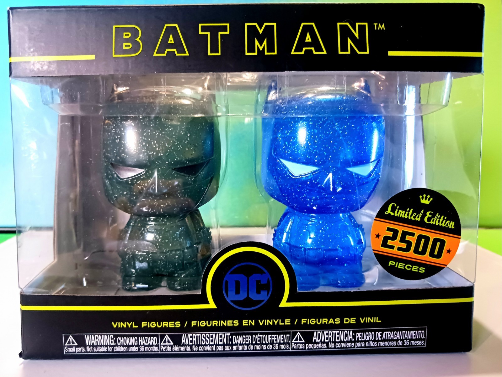 Funko Hikari XS Batman Blue & Grey Glitter 2 Vinyl Figures Limited 2500 PCS