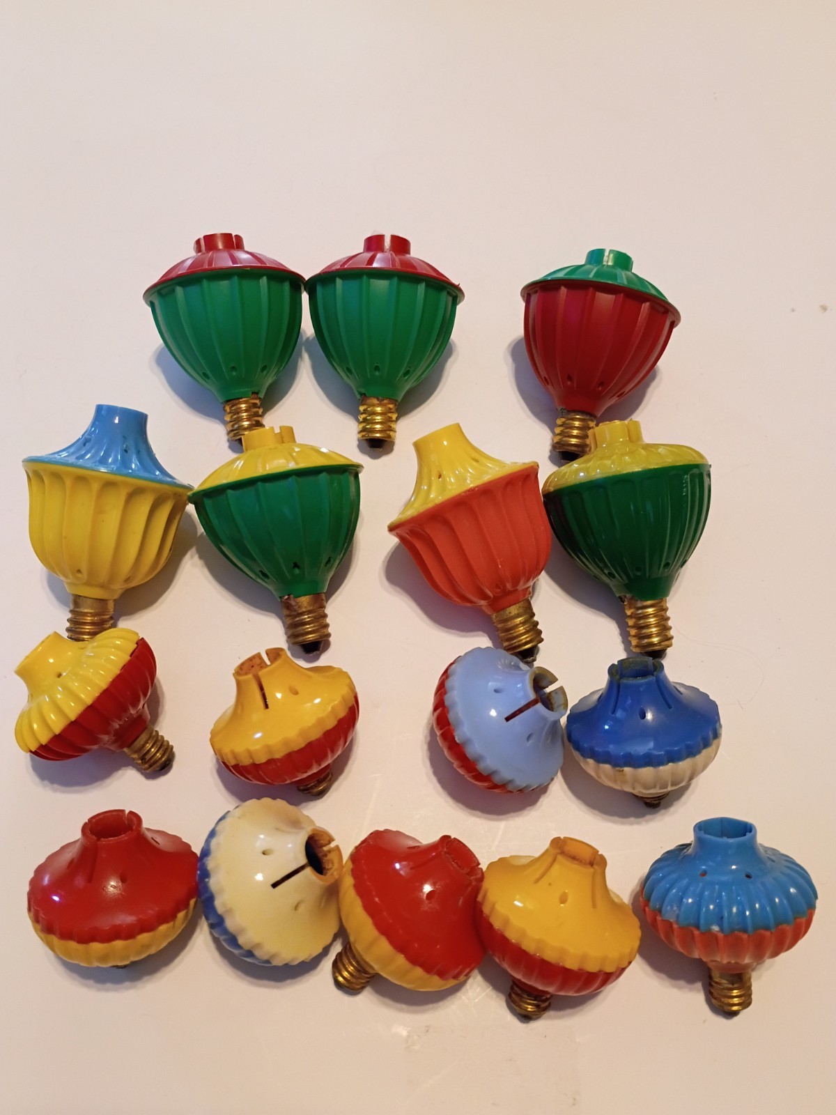Vintage Noma Bubble Lites Lights Parts Base Lamps NO Liquid 16pcs Untested