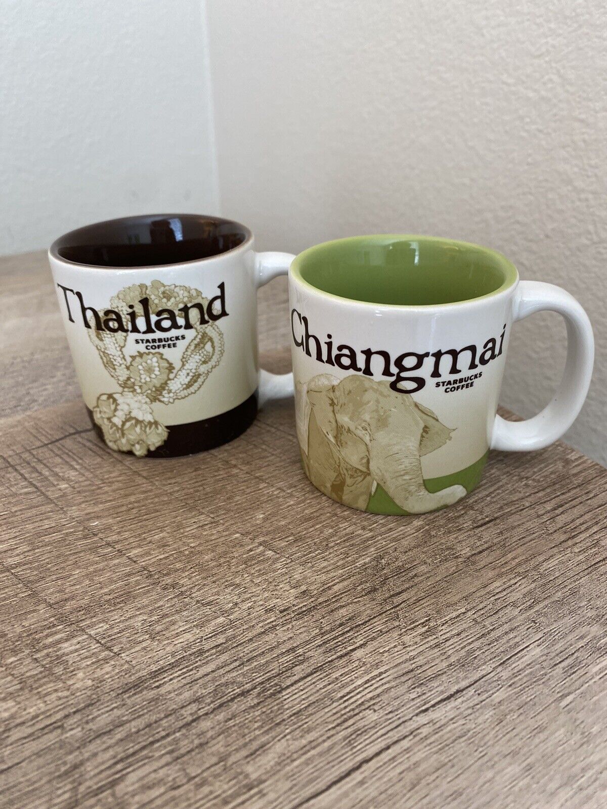 Pair Of Starbucks 3 oz Espresso Mugs CHIANGMAI & THAILAND Cups