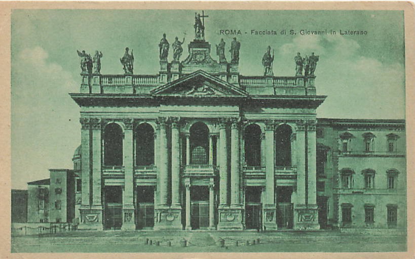 Postcard Italy: Facciata di S. Giovanni in Laterano, Rome WB 1920\'s