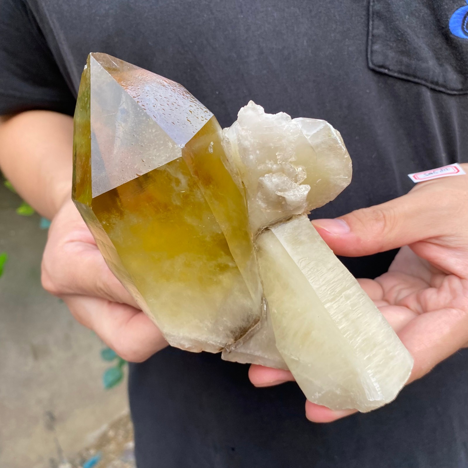 990G Natural Smoky citrine Quartz Crystal Cluster Rough Specimen Healing Stone