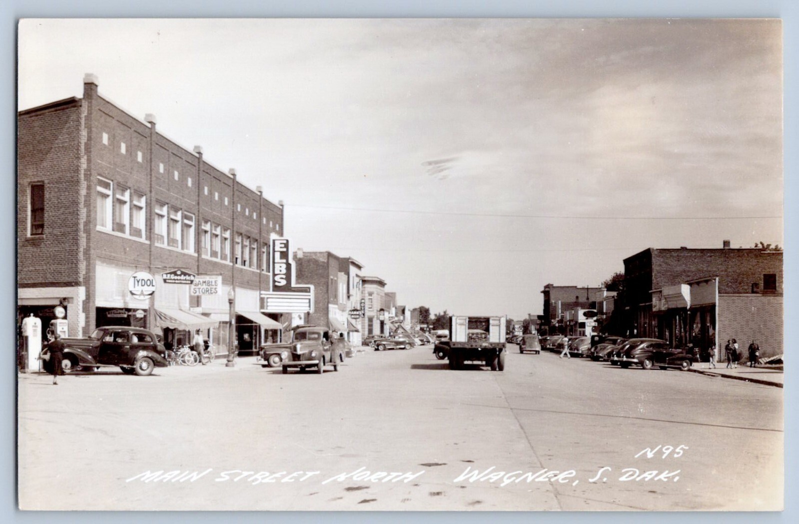 Wagner South Dakota SD Main Street Tydol Gas Real Photo Postcard RPPC 1930-50 Wagner South Dakota SD Main Street Tydol Gas Real Photo Postcard RPPC 1930-50
