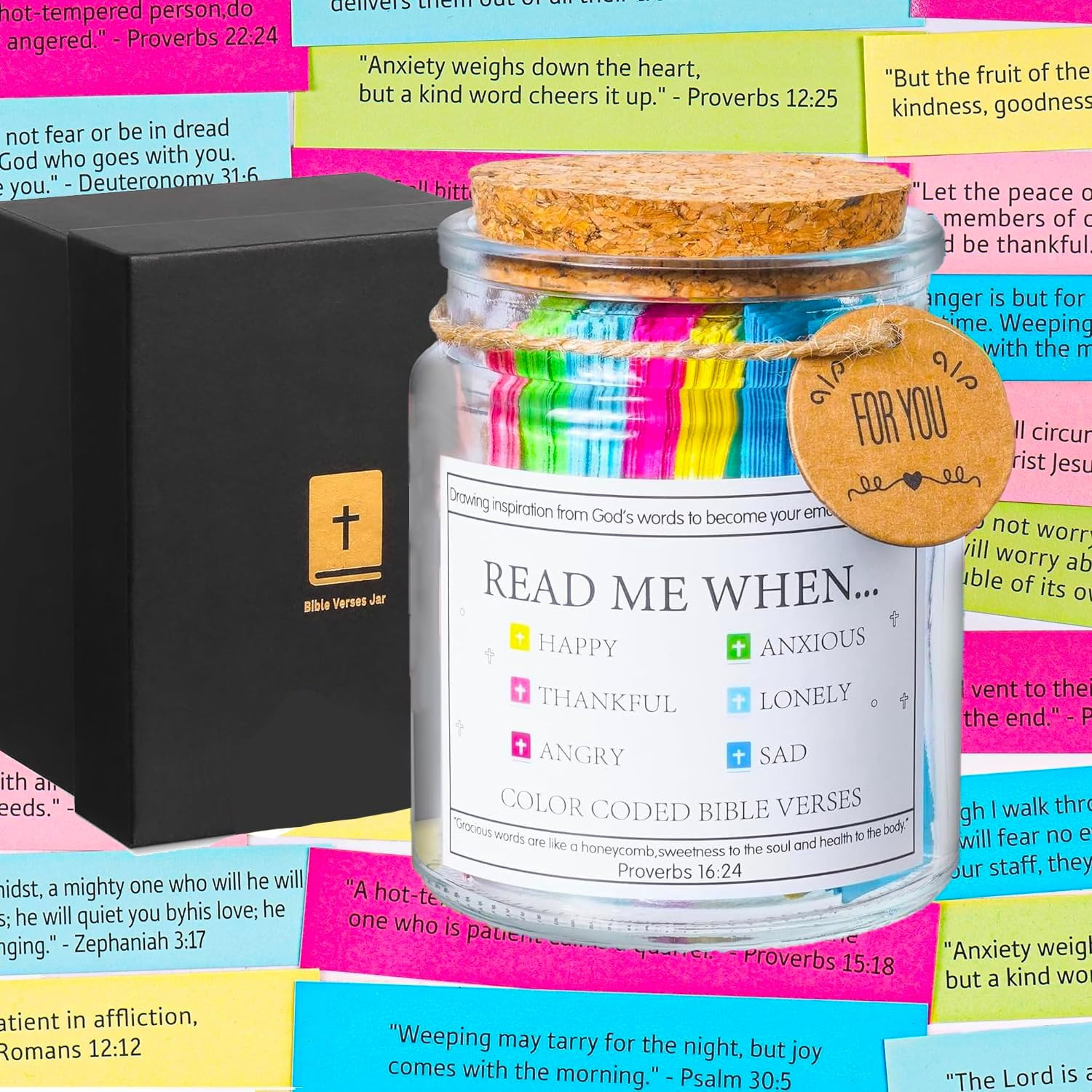 Bible Verses for Christian Gifts, Read Me When Bible Verses Jar for Daily Encour