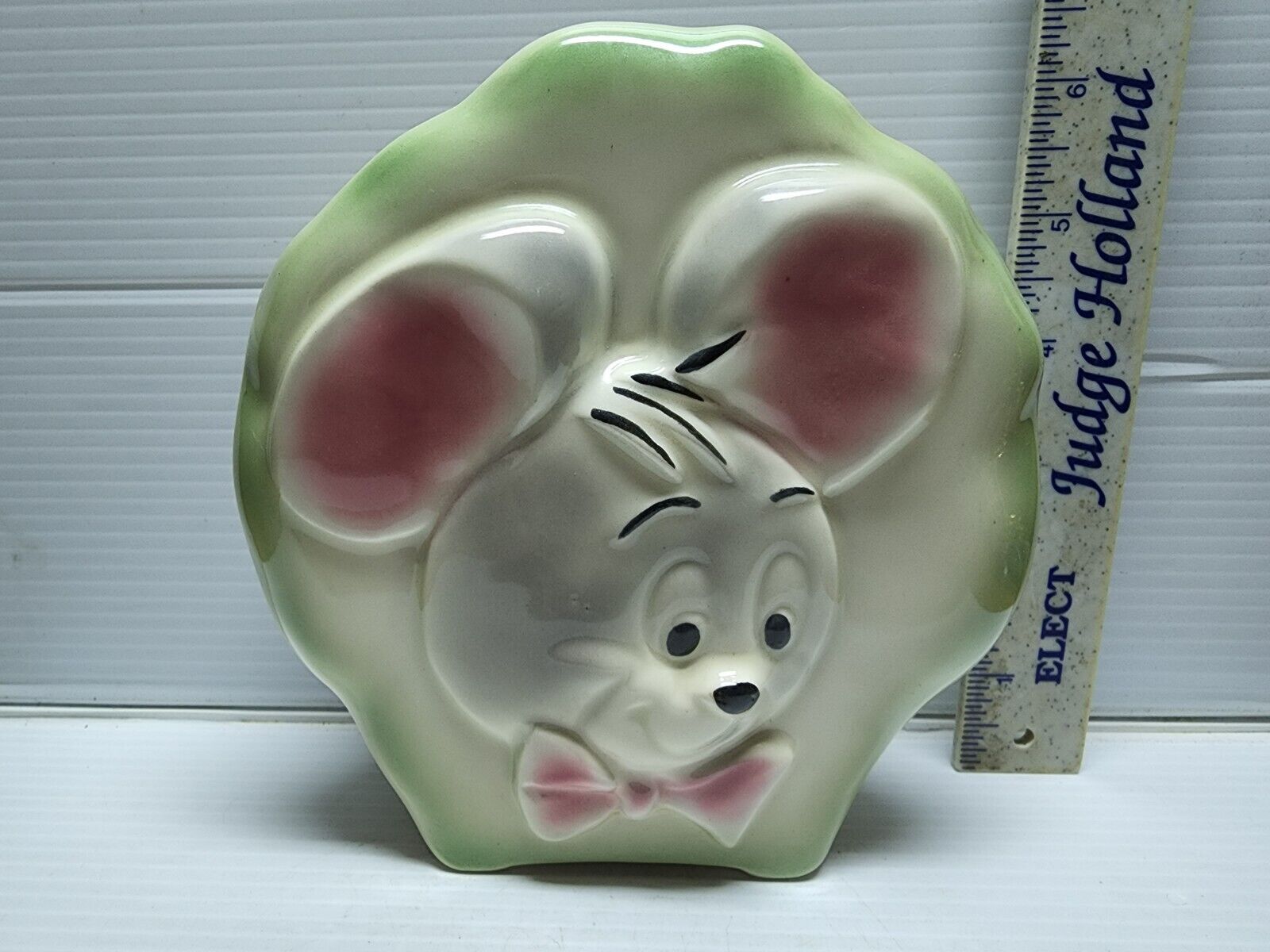 Vintage Jerry Mouse From TOM AND JERRY Wall Pocket Planter Vase Flawless Shape