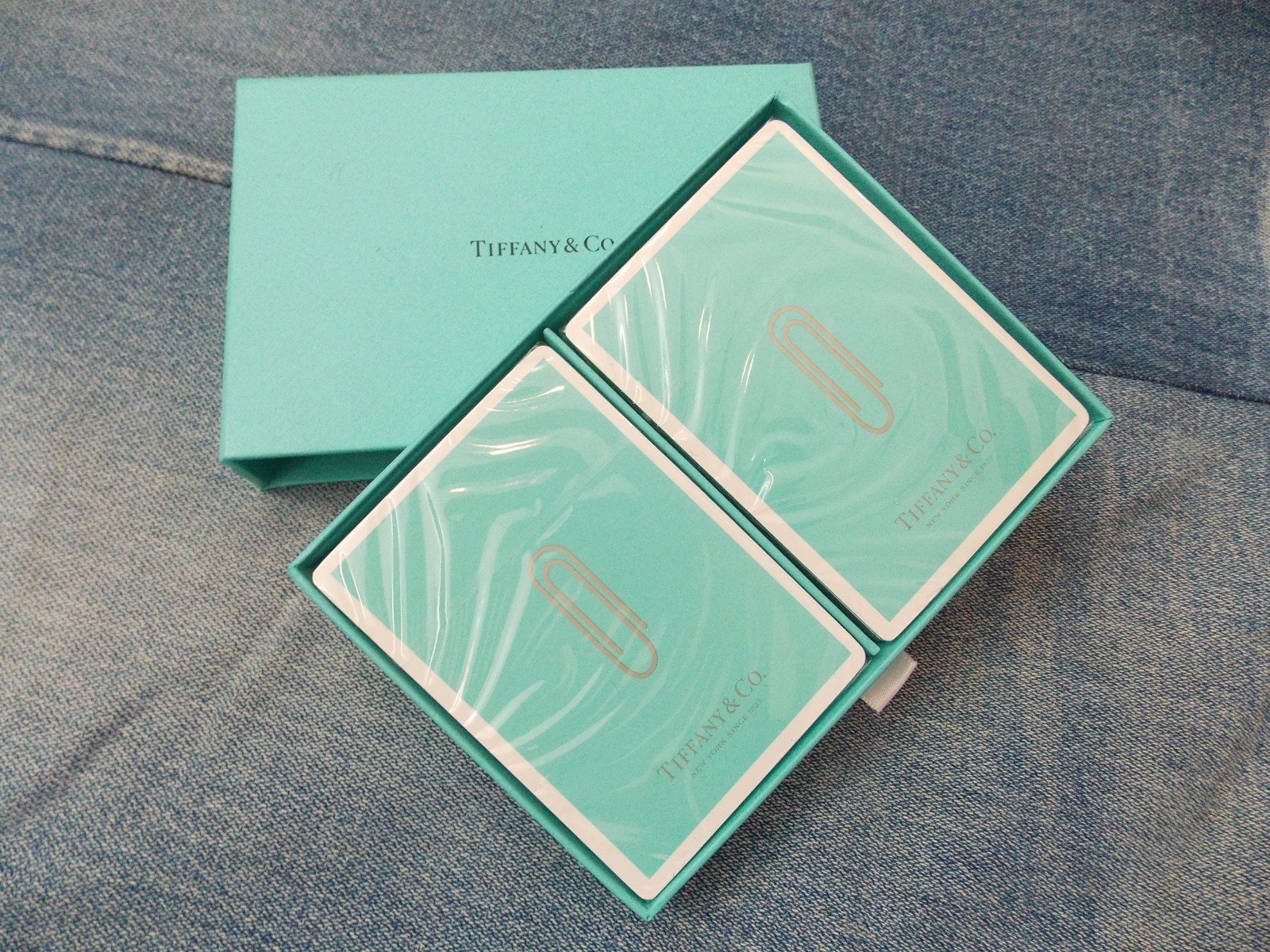 NEW Tiffany & Co Playing Cards - Paperclip Themed - Two Decks SEALED