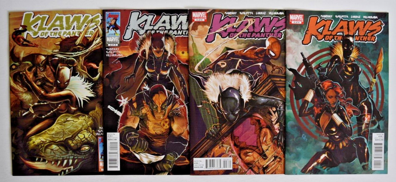 KLAWS OF THE PANTHER (2010) 4 ISSUE COMPLETE SET #1-4 MARVEL COMICS