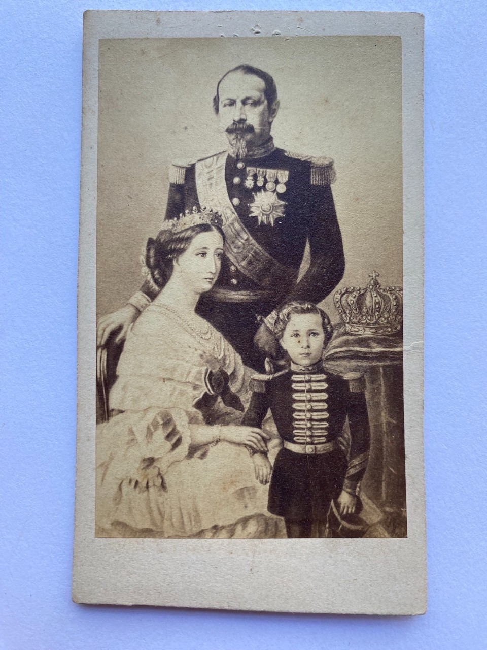 Napoleon III, Empress Eugénie & Prince Imperial CDV – c1860s