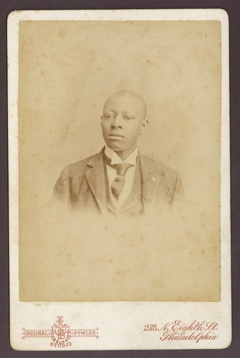 African American Bald Gentleman 1890 Cabinet Card Well Dressed Man J14599