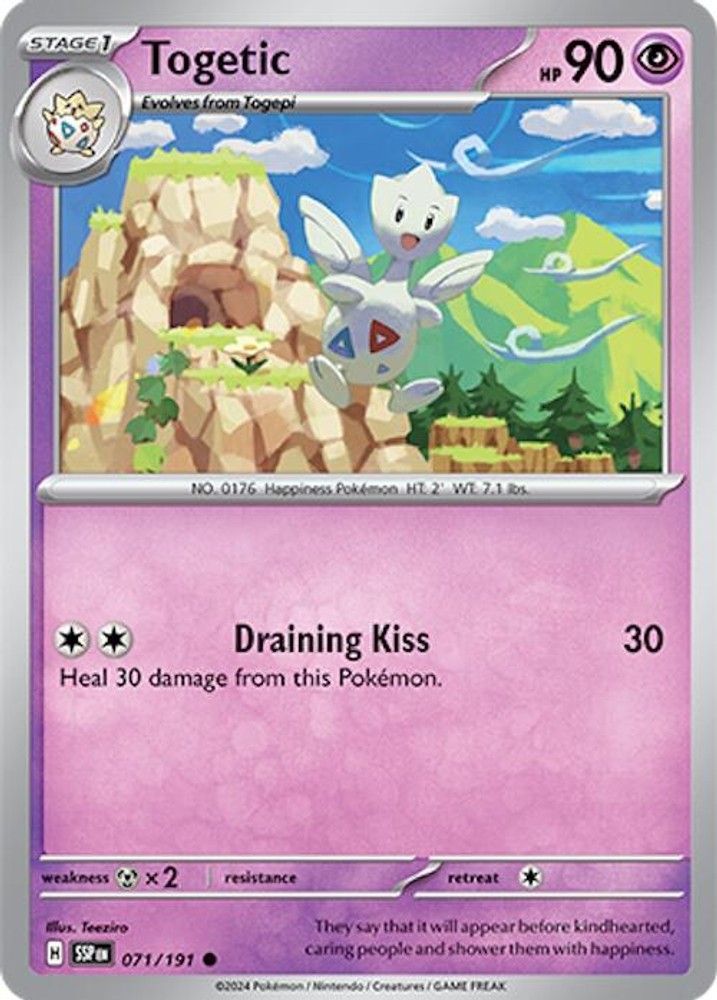 Togetic Reverse Holofoil SSP 071/191 C NM