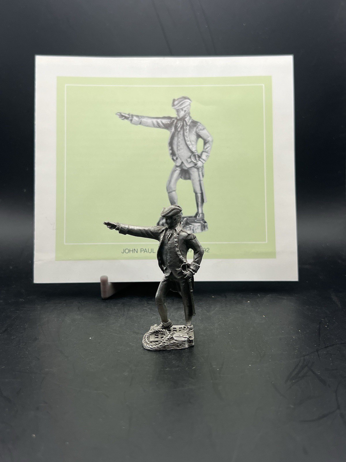 Vintage John Paul Jones 1981 NHS Pewter Figurine - US Naval War Hero