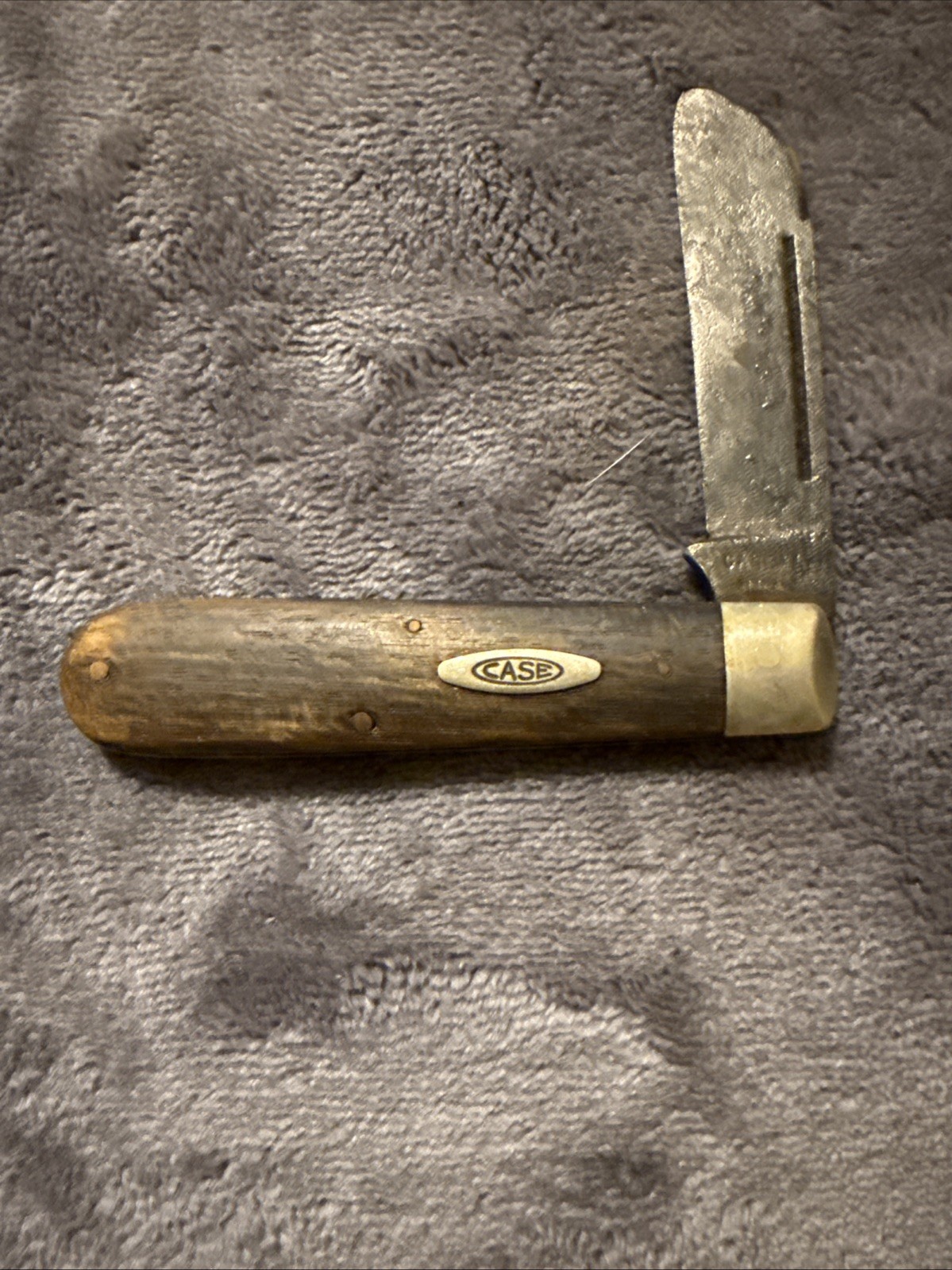 Rare Vintage Wood Handle Case  Single Blade Pocket Knife