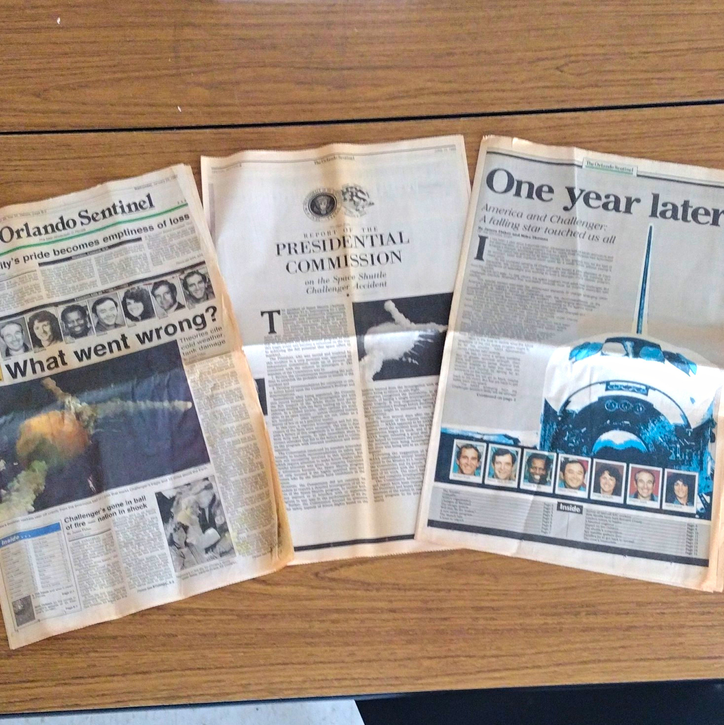 Orlando Sentinel Space Shuttle Challenger Accident Coverage Newspaper Pages Set Orlando Sentinel Space Shuttle Challenger Accident Coverage Newspaper Pages Set