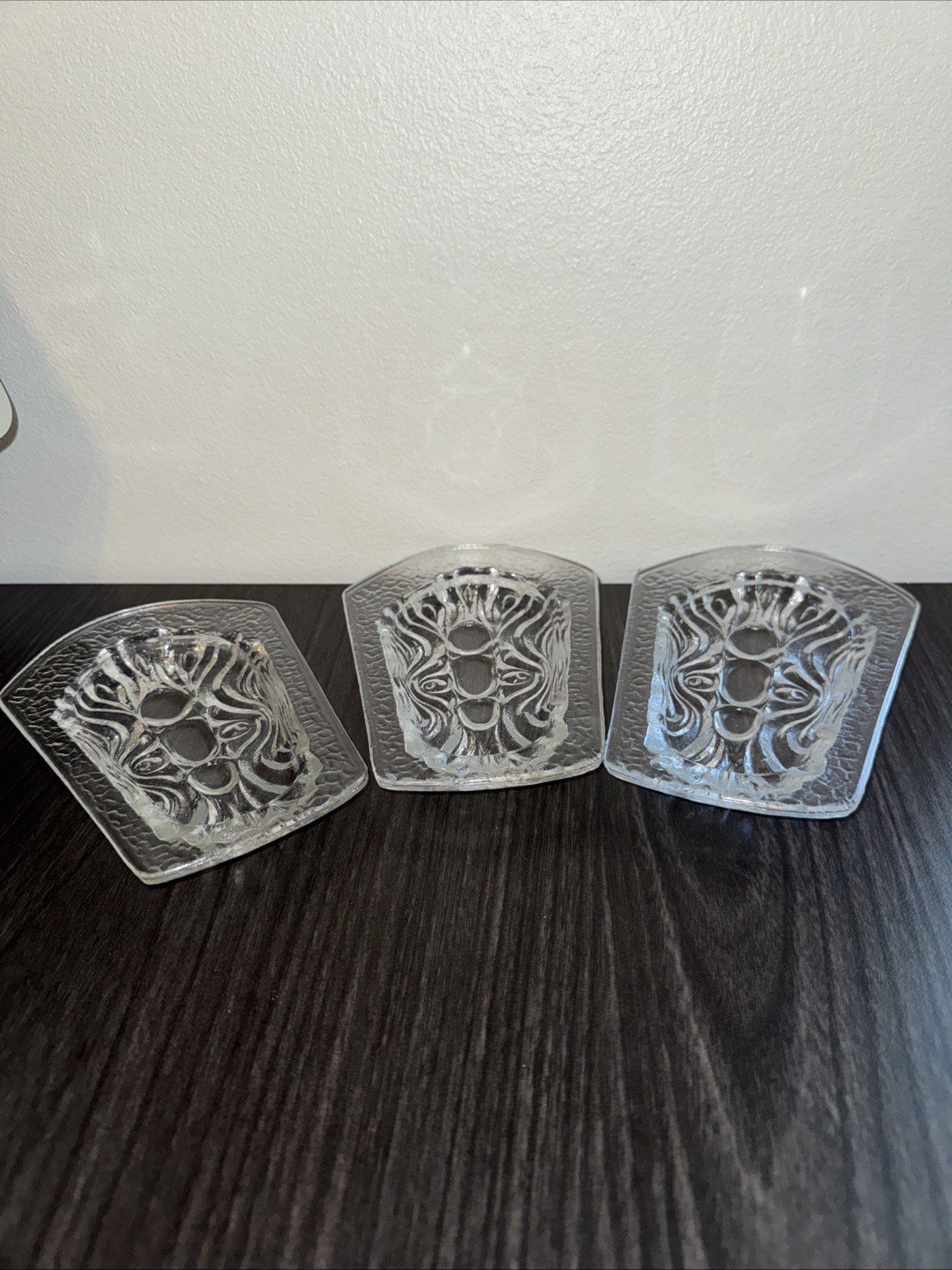 LOT 3 Vintage Repurposed Art Nouveau Stained Glass Embossed Embellishment 5 X 7